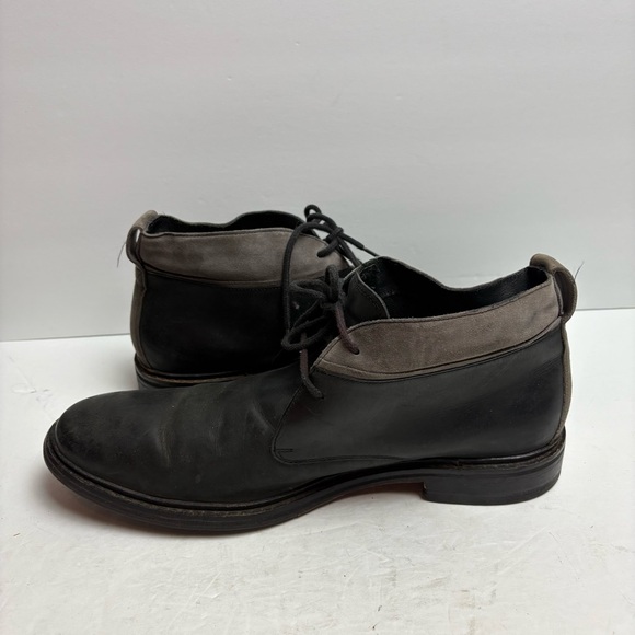 Cole Haan Williams Black Gray Chukka Boots Lace-up Leather Men’s 12 C20917
